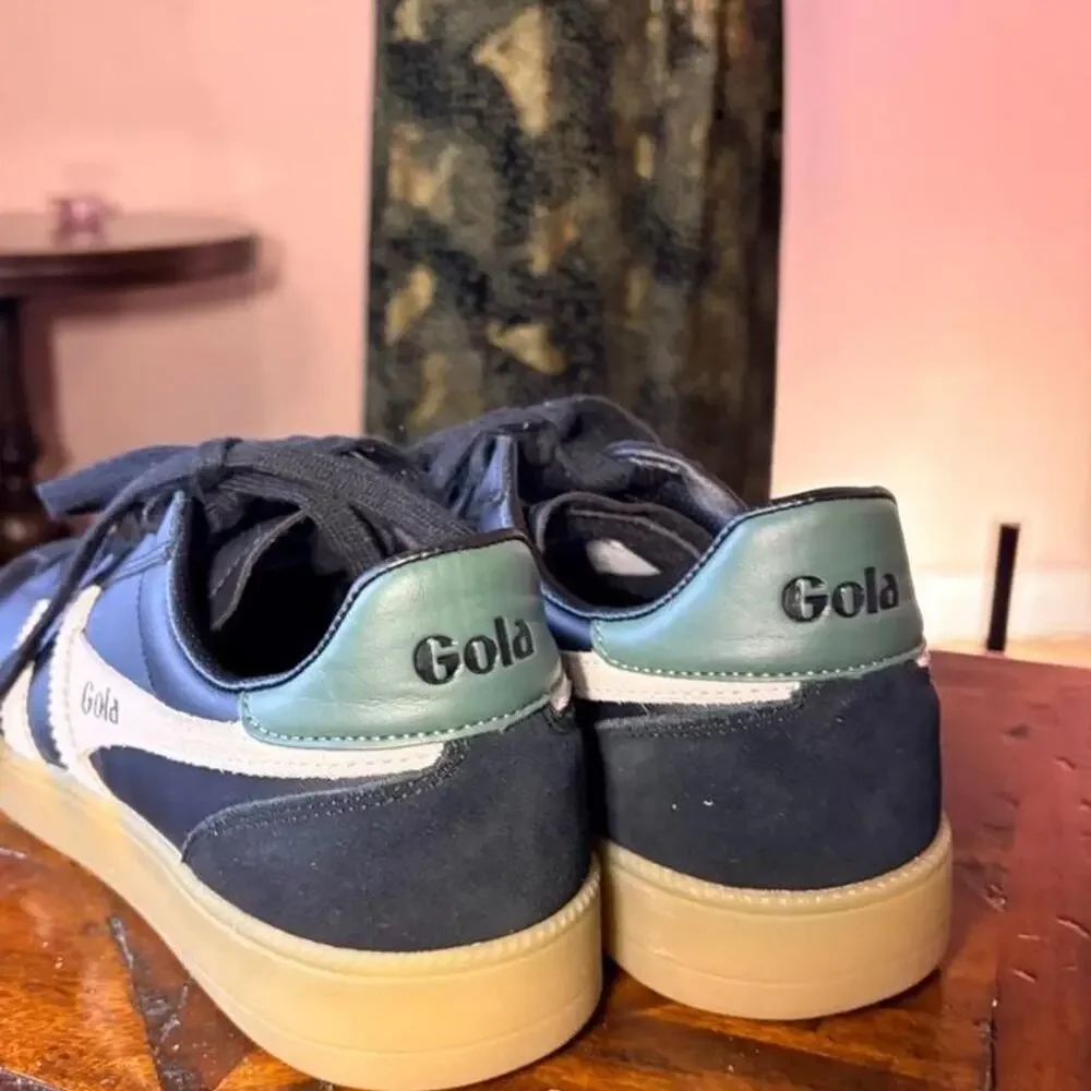 Gola Unisex Men's S 7 Women's Size 8.5 Viper Leather sneakers black white green